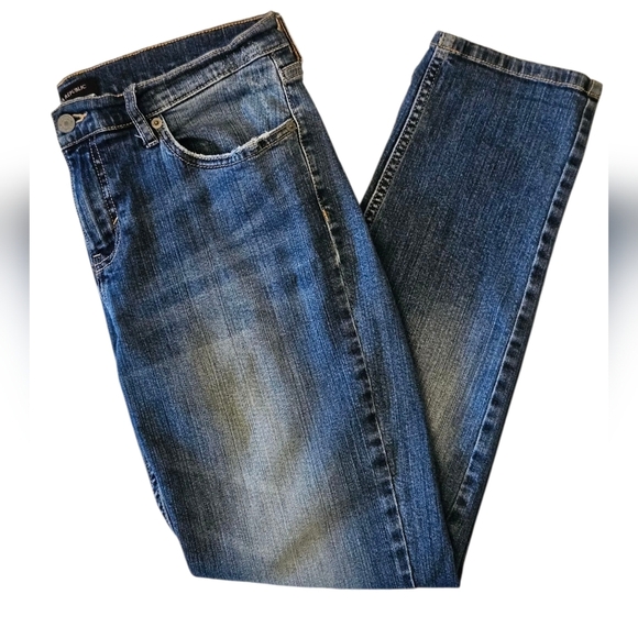 Banana Republic Dark Wash Girlfriend Skinny Jeans - Sz 29/8 - Picture 8 of 10